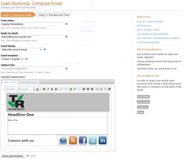 hubspot lead nurturing